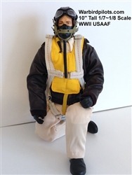 RC Pilot Figure, WWII American USAAF Pilot, 1/7th Scale, 1/8th Scale